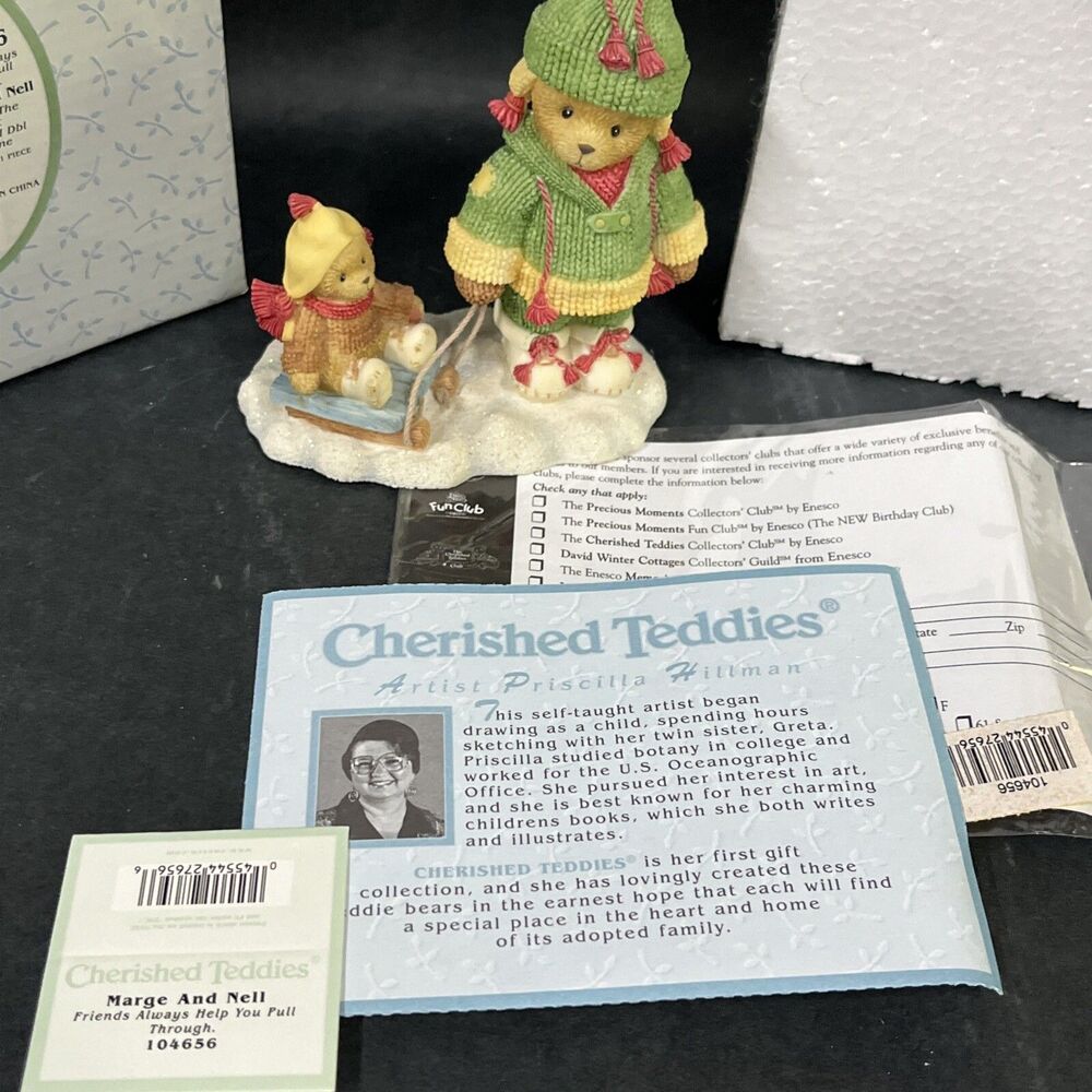 NIB 2002 Cherished Teddies Margie And Nell Friends Always Help You‎ Pull..104656 - Picture 10 of 12